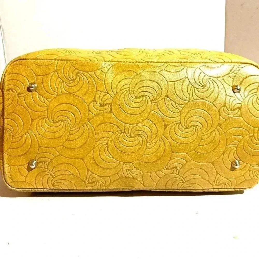 Carla Ferrert  mustard leather shoulder handbag